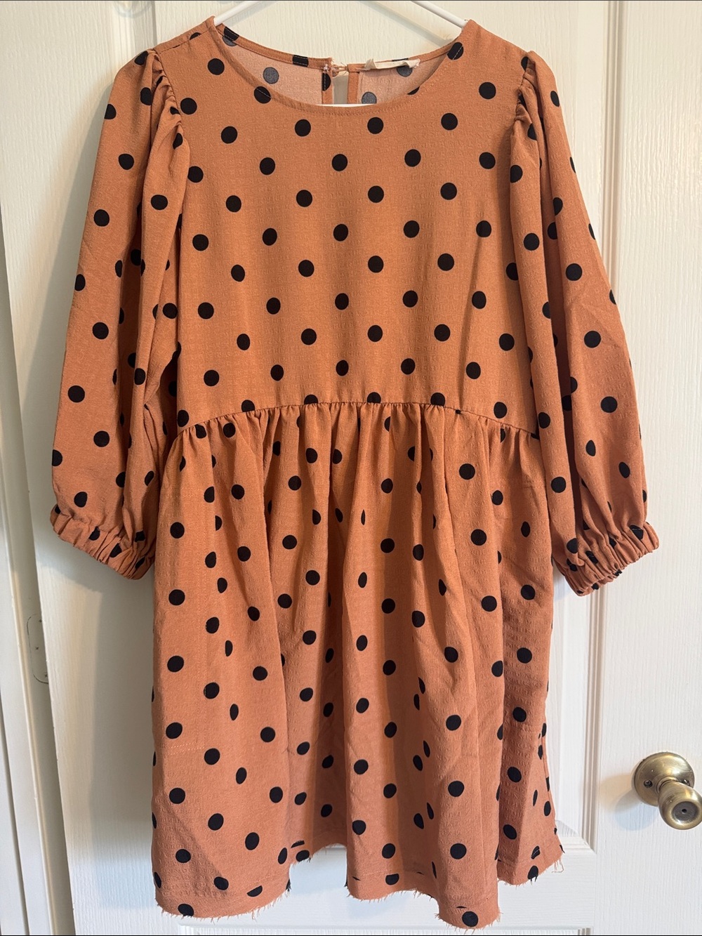 Altar'd State Rust Polka Dot Mini Dress